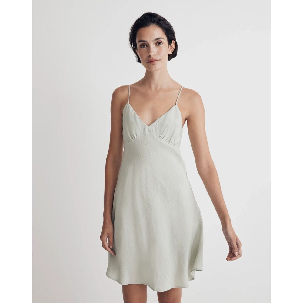 MADEWELL Layton Mini Slip‎ Dress Sage Mist Sz 2